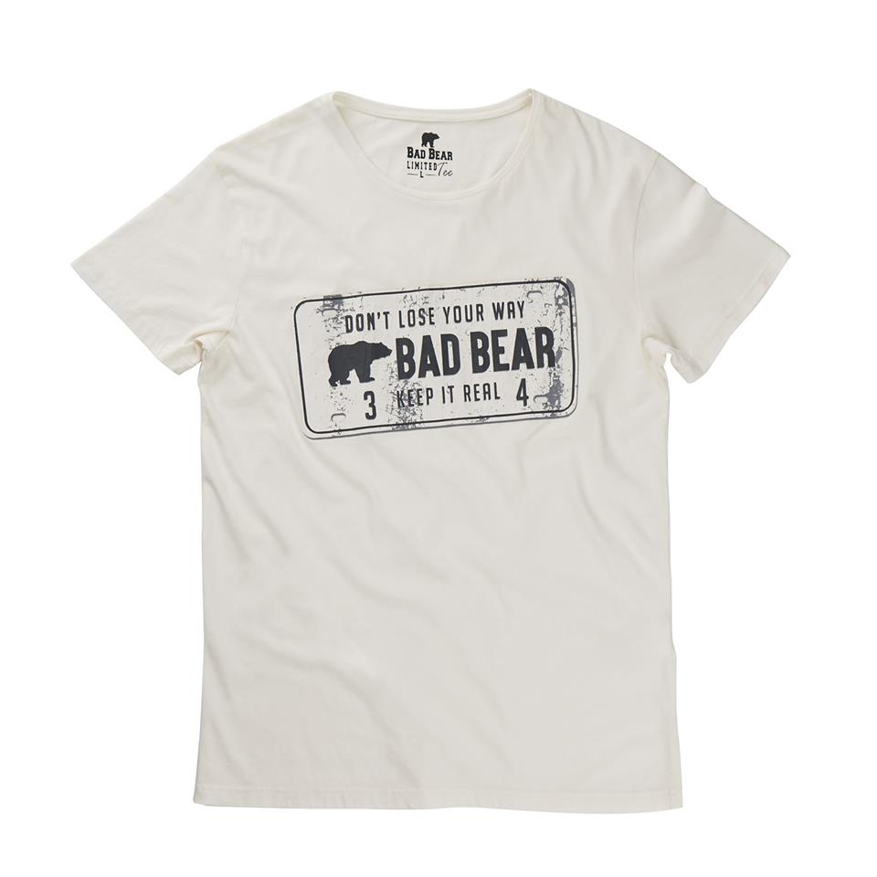 Bad Bear Plate Tee Beyaz Erkek Tshirt