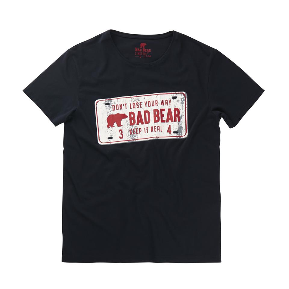 Bad Bear Plate Tee Mavi Erkek Tshirt