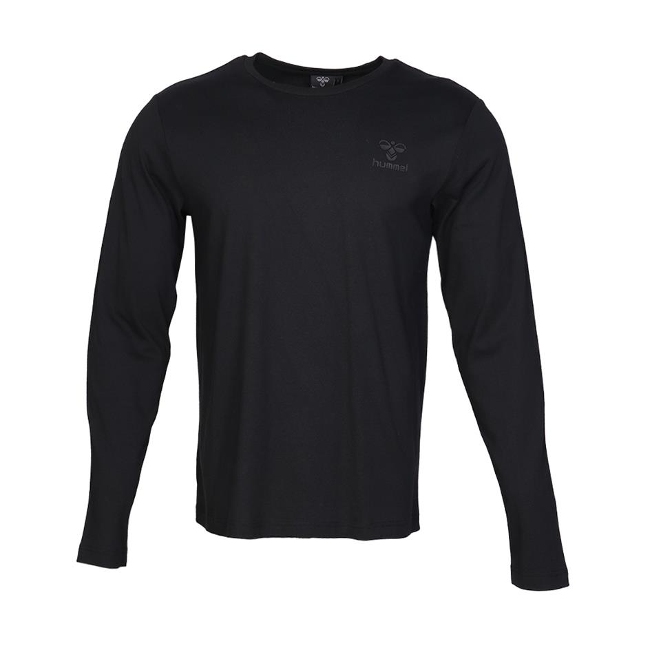 Hummel Hmlpedro T-Shirt L/S Tee Siyah Erkek Tshirt - Uzun Kollu