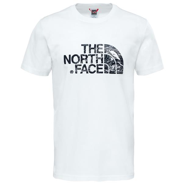 The North Face M S/S Woodcut Dome Tee Beyaz Erkek Tshirt