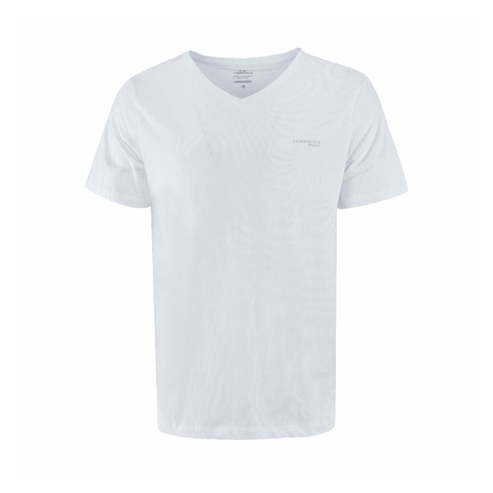 Lumberjack 1M Ct106 Basic V Neck T-Shirt Beyaz Erkek Tshirt