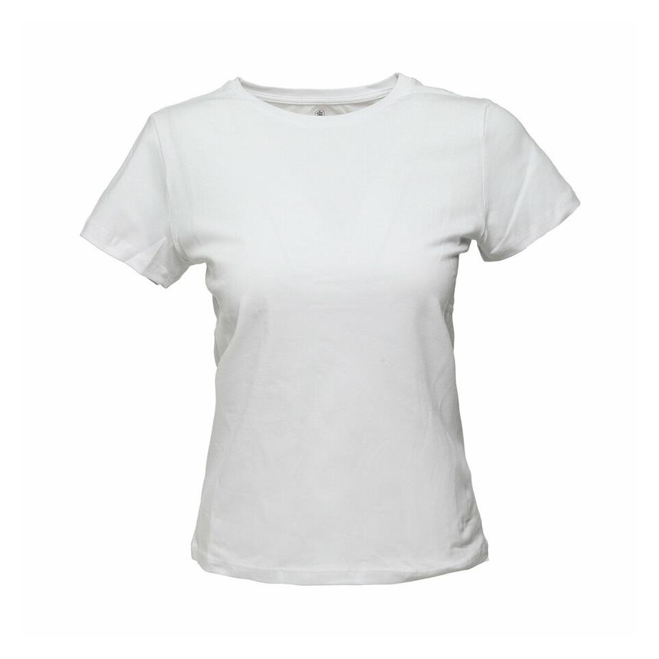 Lumberjack 1M Ct129 Basic C Neck T-Shirt Beyaz Kadın Tshirt