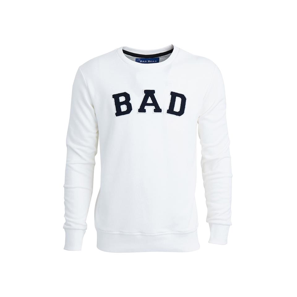 Bad Bear Bad Convex Crewneck Beyaz Erkek Sweatshirt