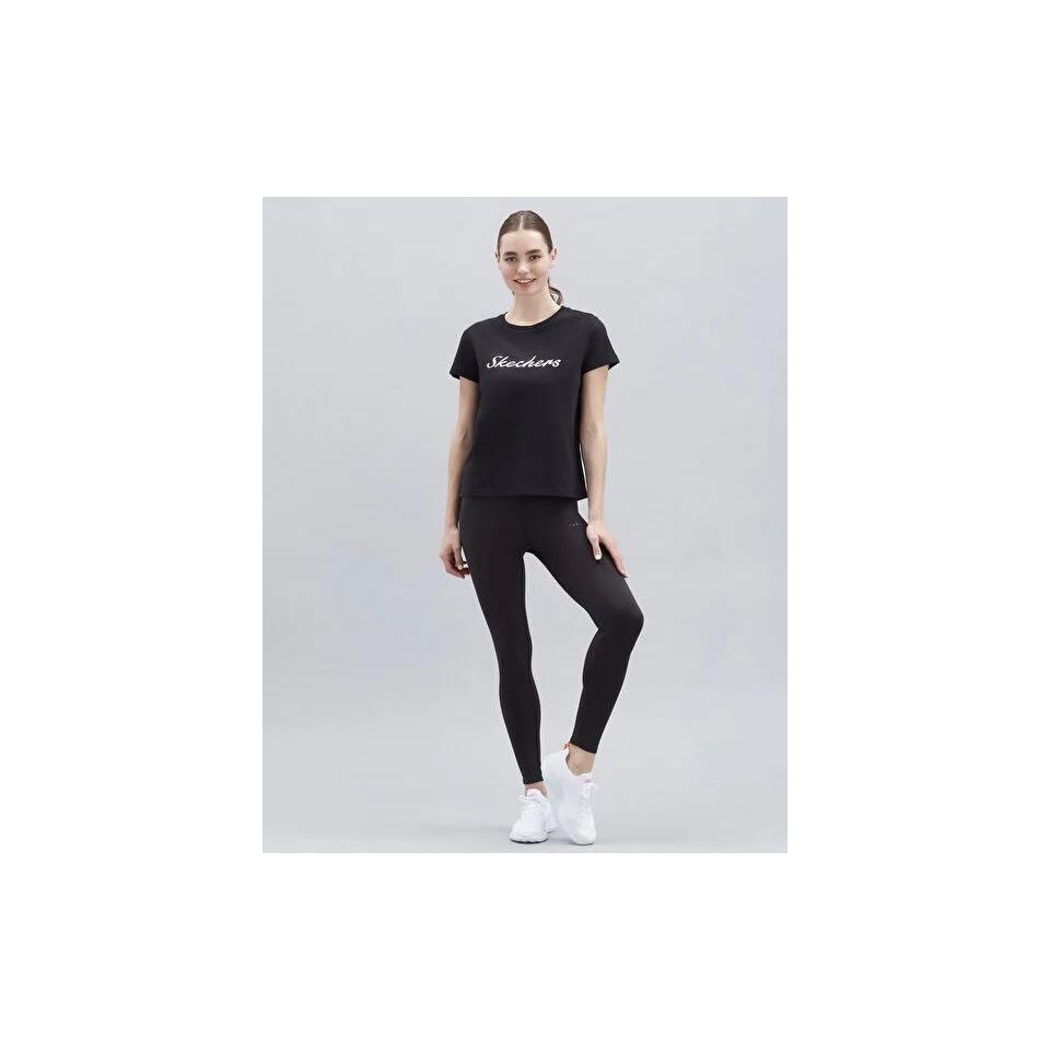 Skechers W Graphic Tee Shiny Logo T-Shirt Kadın Tshirt - Bisiklet
